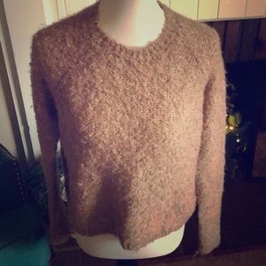 Abercrombie and Fitch Tan fuzzy sweater